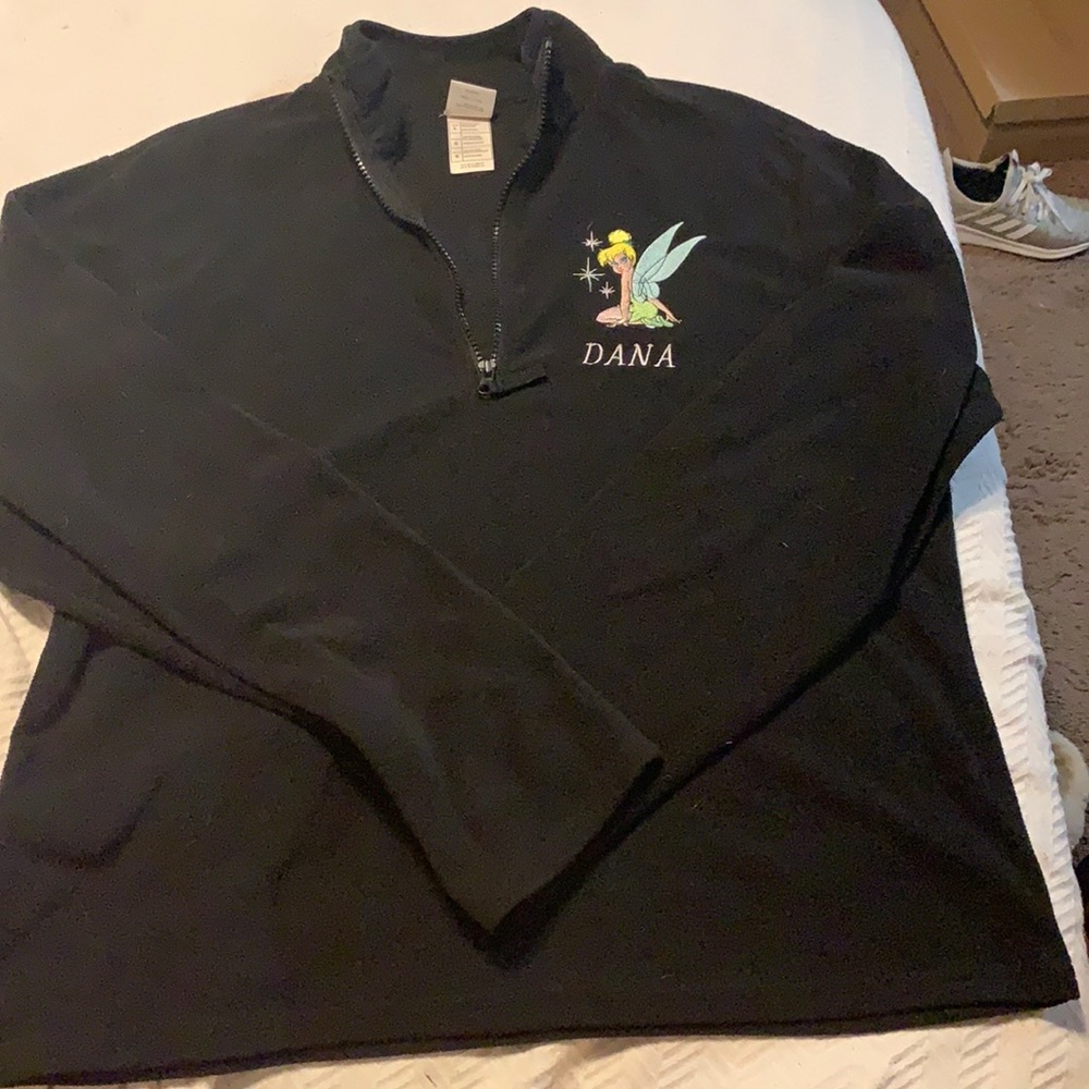 Disney tinker bell Fleece half zip, monogrammed.